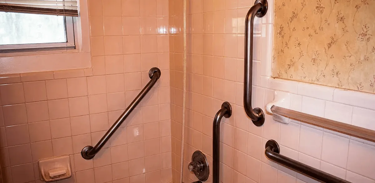 Shower grab bar installation for bathroom safety and accessibility in Portland, OR