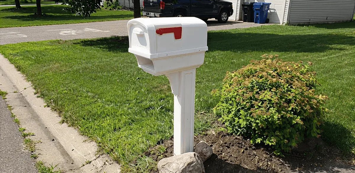 Mailbox installation for a residential curbside mailbox in Portland, OR